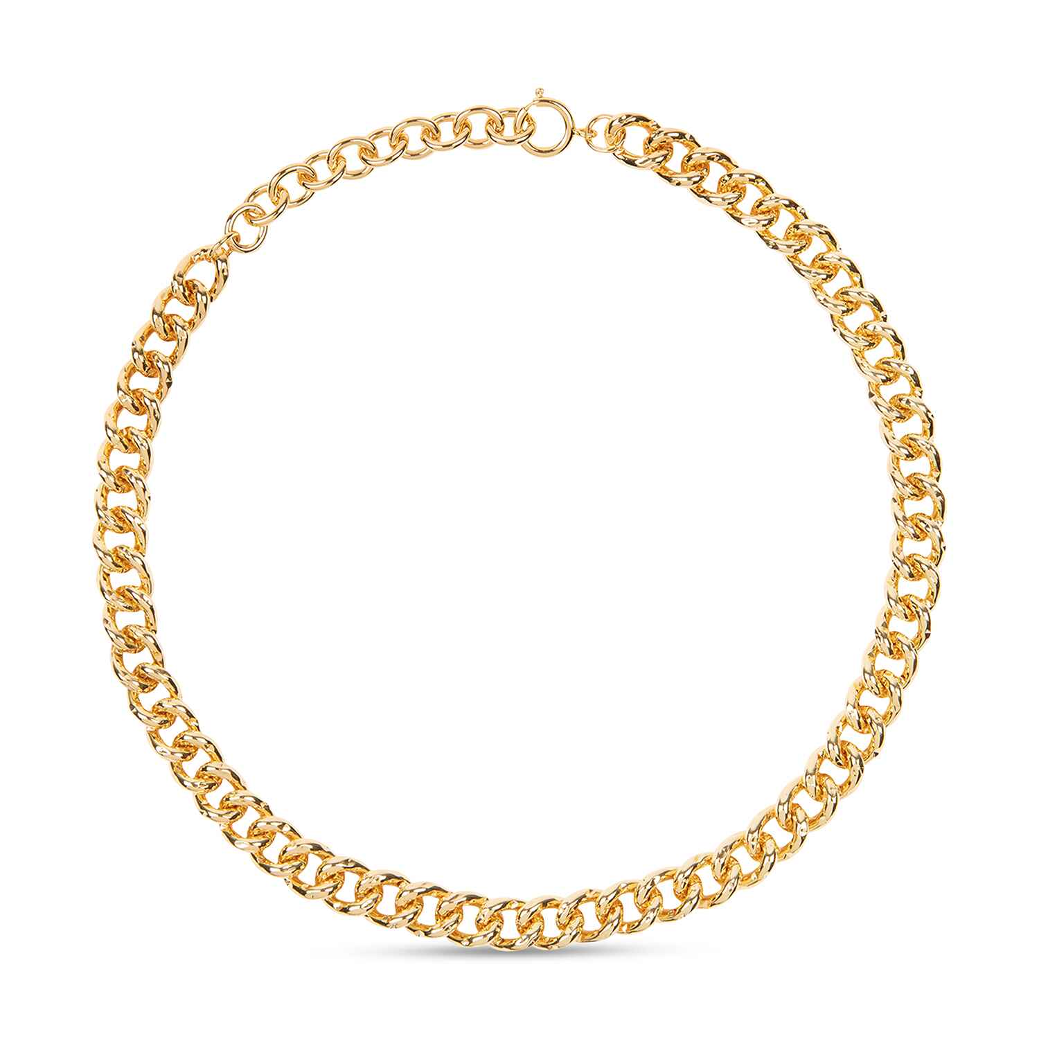 A chunky recycled gold chain is a perfect sustainable jewellery staple. This Gia Thick Gold Chain Necklace is a statement chain designed to be worn at the chest, perfect for layering with other necklaces as well as a standalone piece.