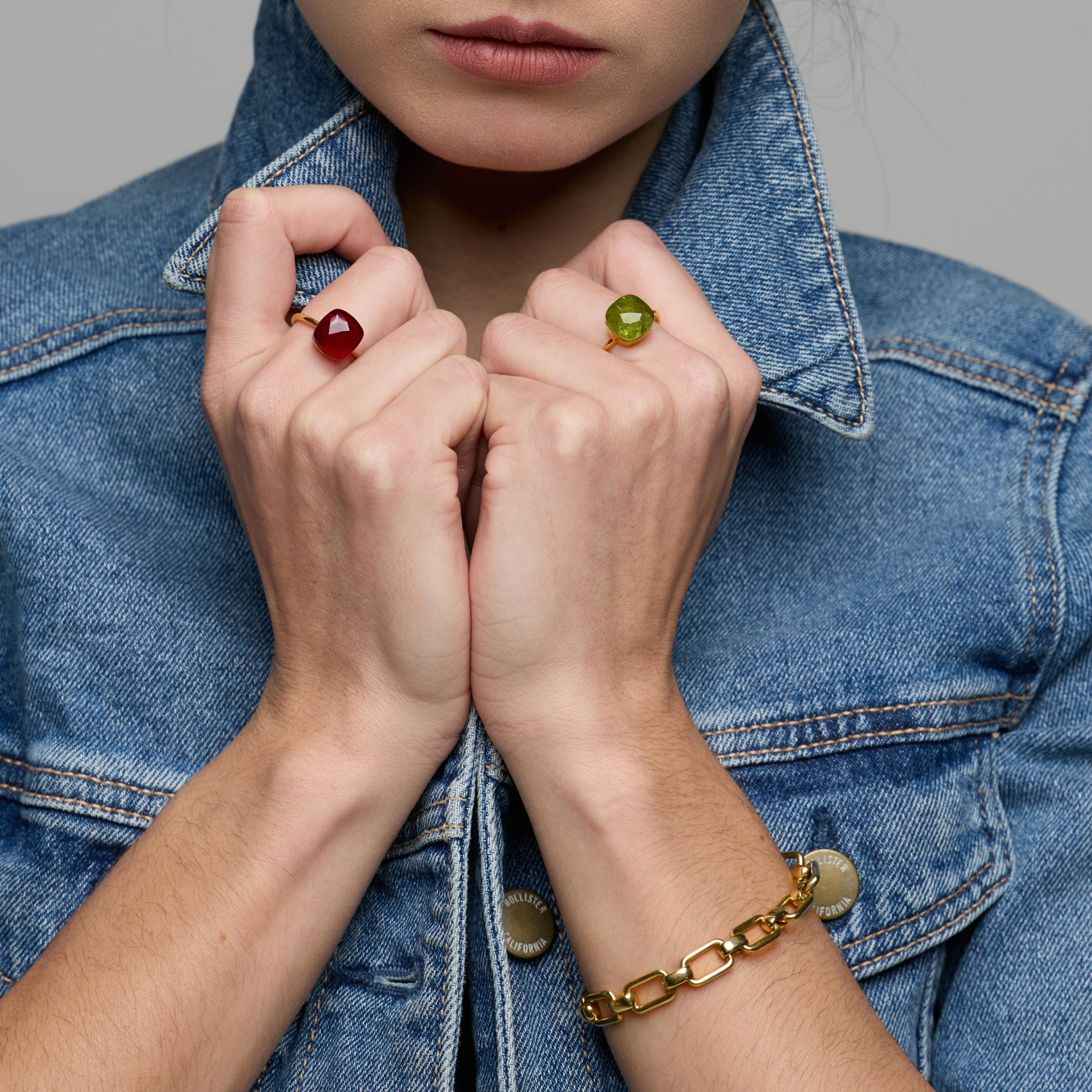 Reg Garnet Gold RIng