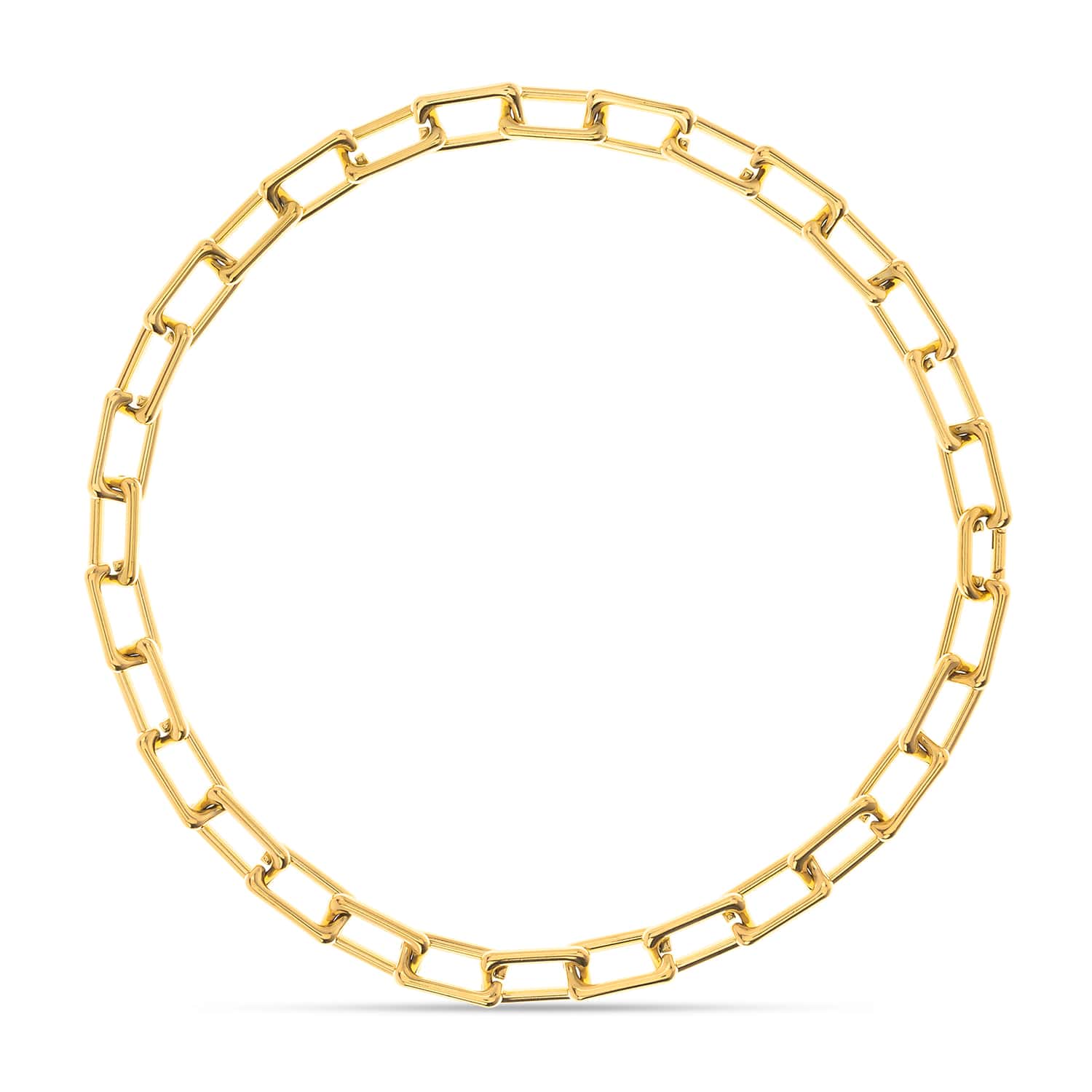 The Gia Large Link Necklace is an absolute classic and on everyone's wishlist. Crafted from recycled 18 carat gold plated brass, this chic gold chain goes with absolutely everything and will bring a bright touch to your jewellery collection.
