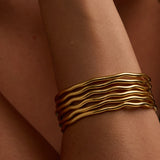 Zion Wave Bangle Bracelet - Amadeus