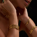 Zion Wave Bangle Bracelet - Amadeus