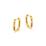 Handcrafted in recycled materials the Bella Chunky Rectangular Gold Earrings feature a chunky rectangular hoop. A styling staple, these minimal yet unmissable hoops are perfect for any occasion.
