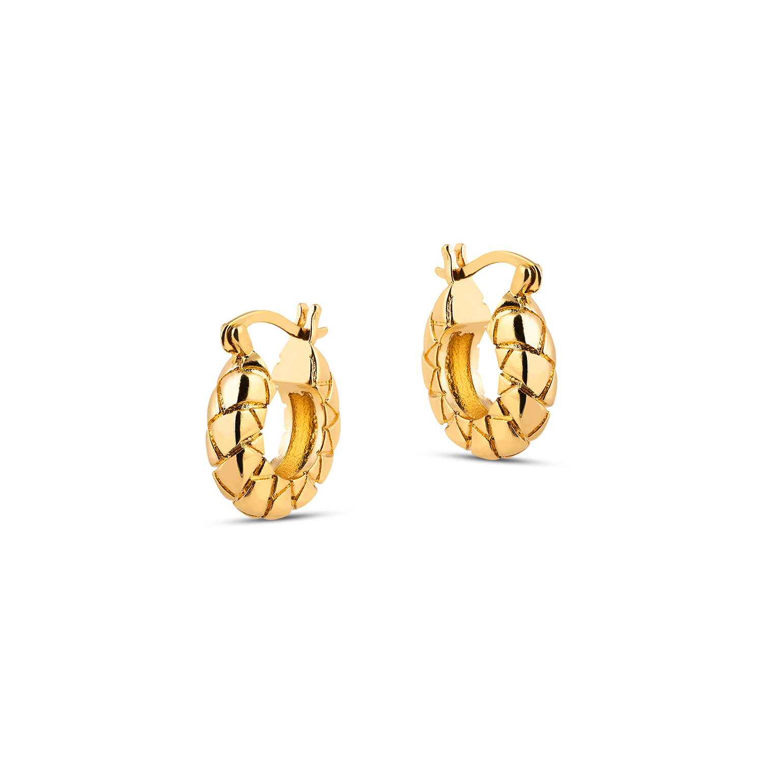 Bella Gold Textured Earrings