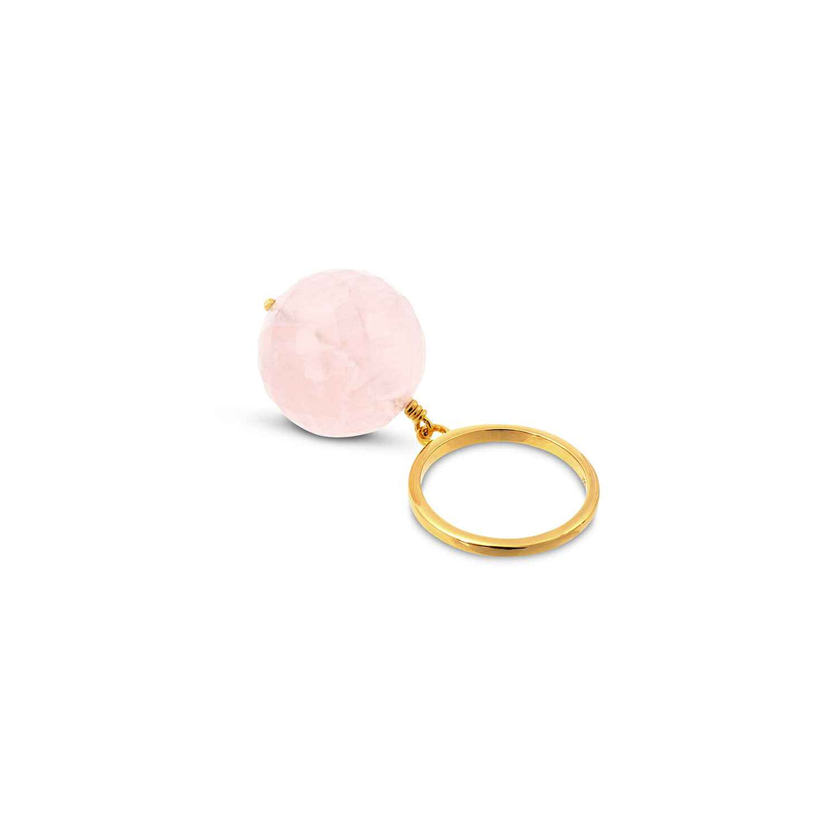 Bubble Quartz Gold Ring