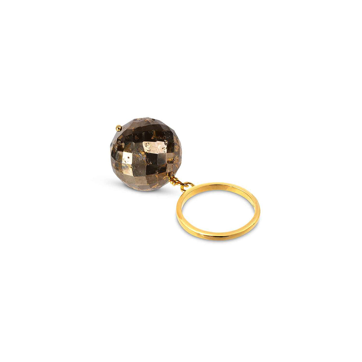 Bubble Pyrite Ring