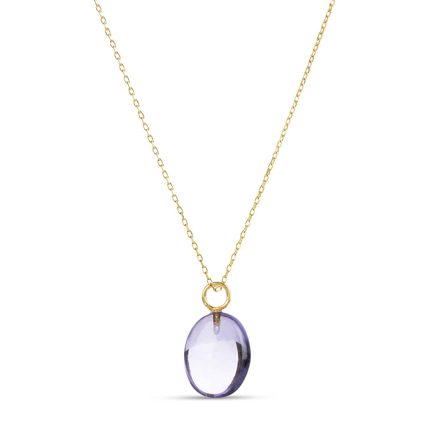 Eden Necklace: Gold & Amethyst Gemstone
