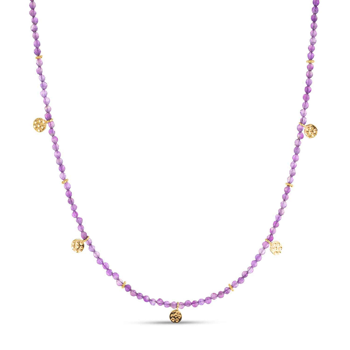 Eva Amethyst Reversible Necklace discs