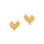 Gold Heart Stud Earrings - Amadeus