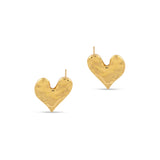 Gold Heart Stud Earrings - Amadeus