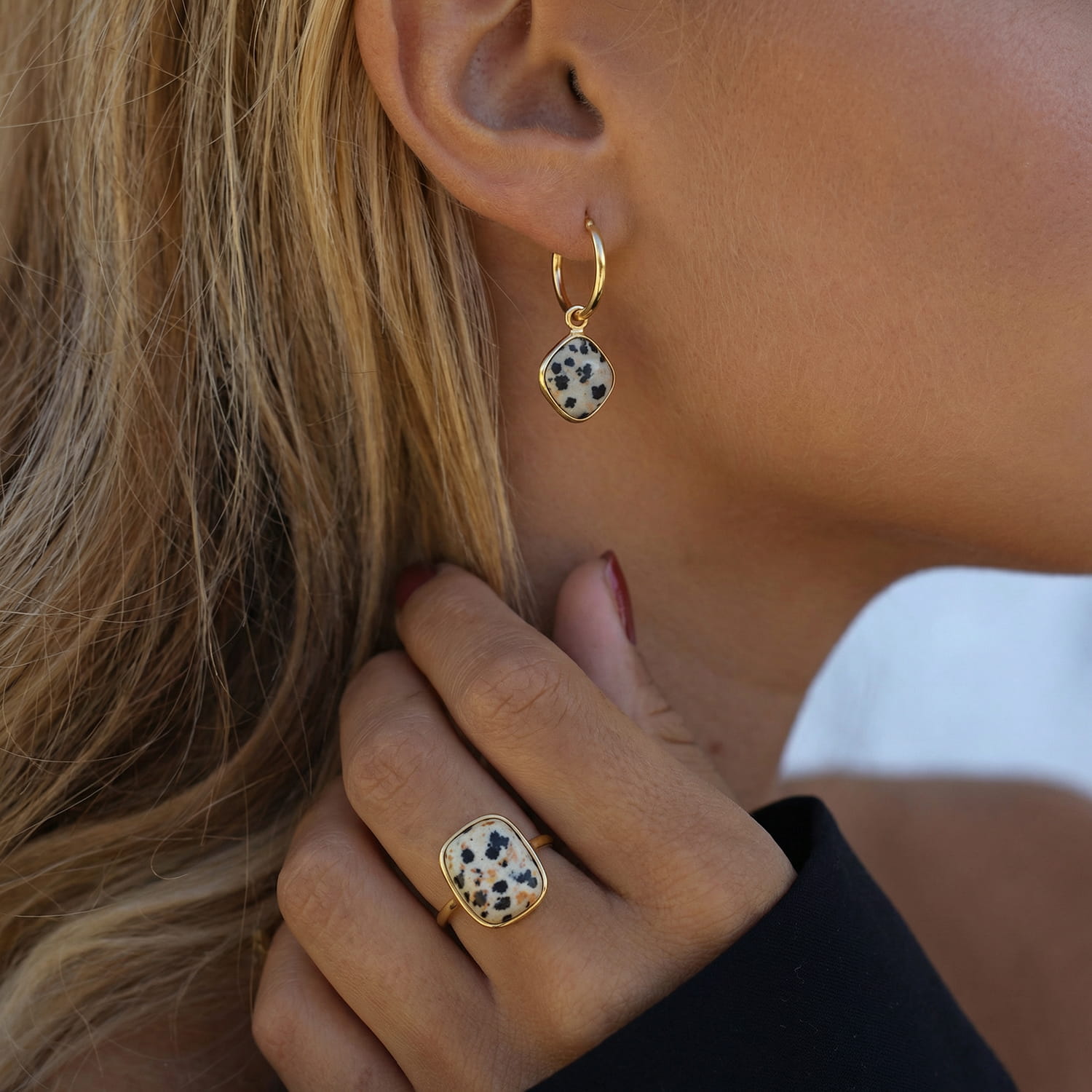 Arizona Jasper Hoop Earrings
