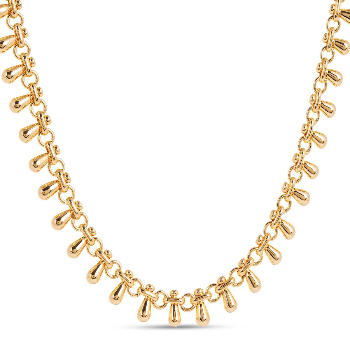 Katia Chain Necklace Teardrop Tassels