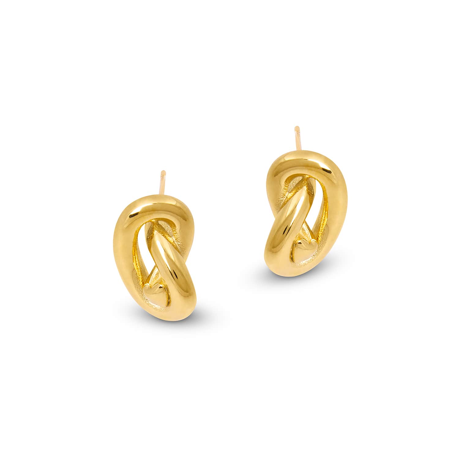 Gold Knot Stud Earrings - Amadeus
