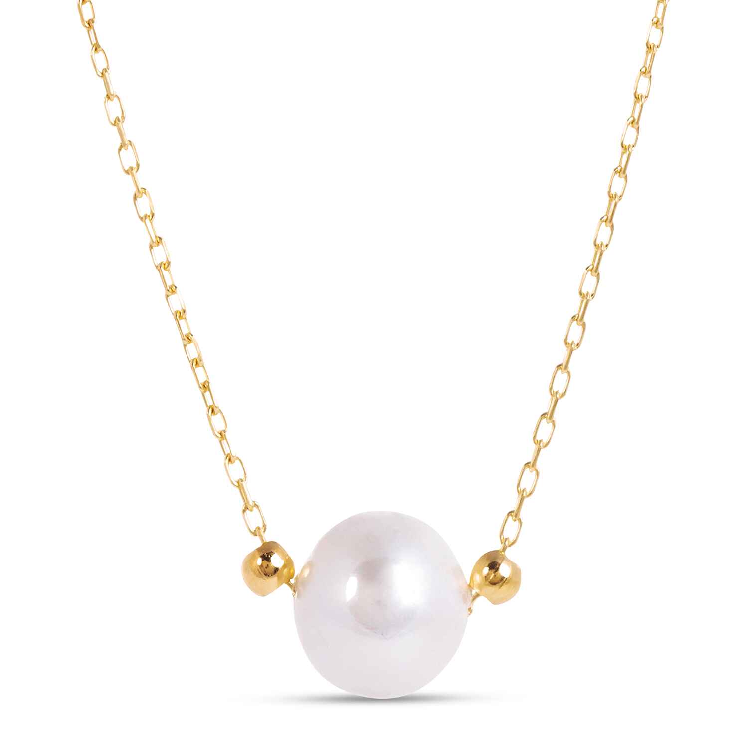 A modern twist on the classic pearl necklace, the Laura Gold Chain Necklace features a vintage white pearl and two gold beads. This very delicate sustainable necklace is all about simplicity.