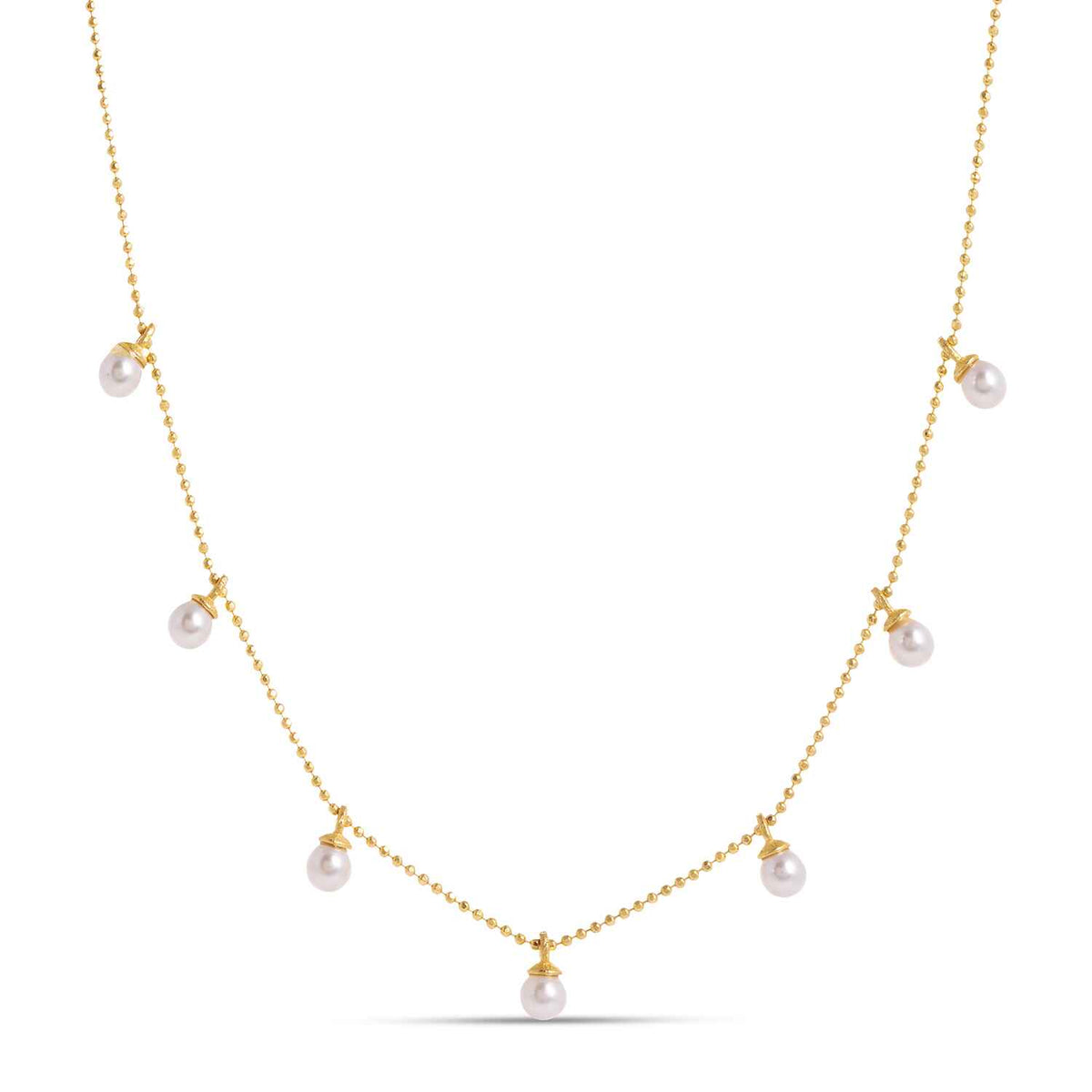 Laura Chain Necklace tiny pearls