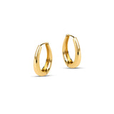 Crafted from sustainable materials, the Lola Large Curve Hoop Earrings ooze contemporary style with their high polish 18k gold finish.