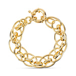 Ideal to wear everyday and fully size adjustable, the Lola thick gold chain link bracelet is one of our best sellers. Finished with a high polish 18k gold finish, this sustainable bracelet is your forever favourite bracelet to stack, style, never take off.