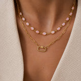 Luna Pink Opal Necklace