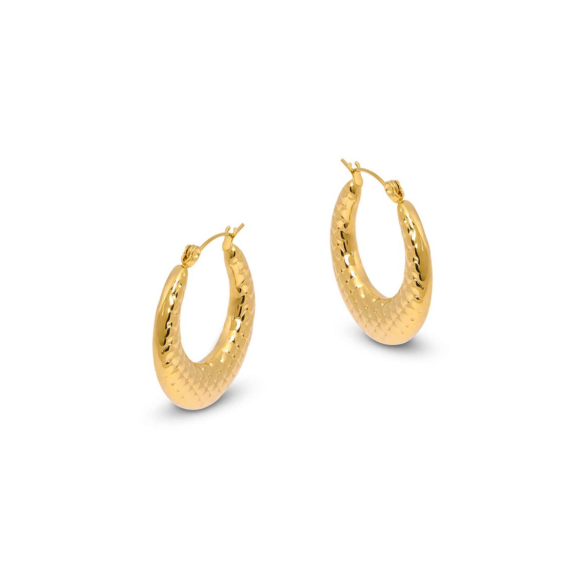 Lola Quilted Hoop Earrings