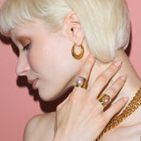 Lola Quilted Hoop Earrings - Amadeus