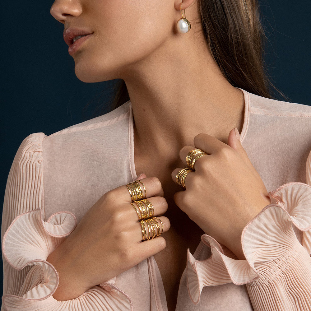 Nudo Gold Stacking Rings - Amadeus
