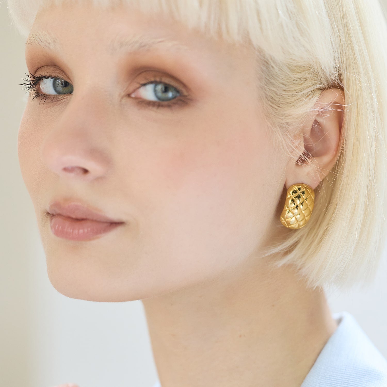 Oversized Textured Stud Earrings - Amadeus