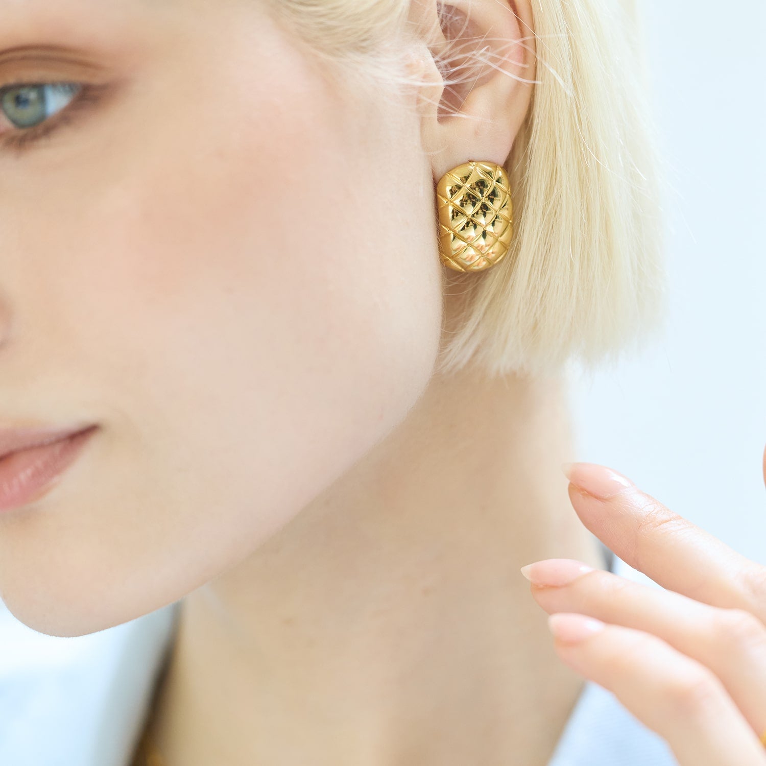 Oversized Textured Stud Earrings - Amadeus