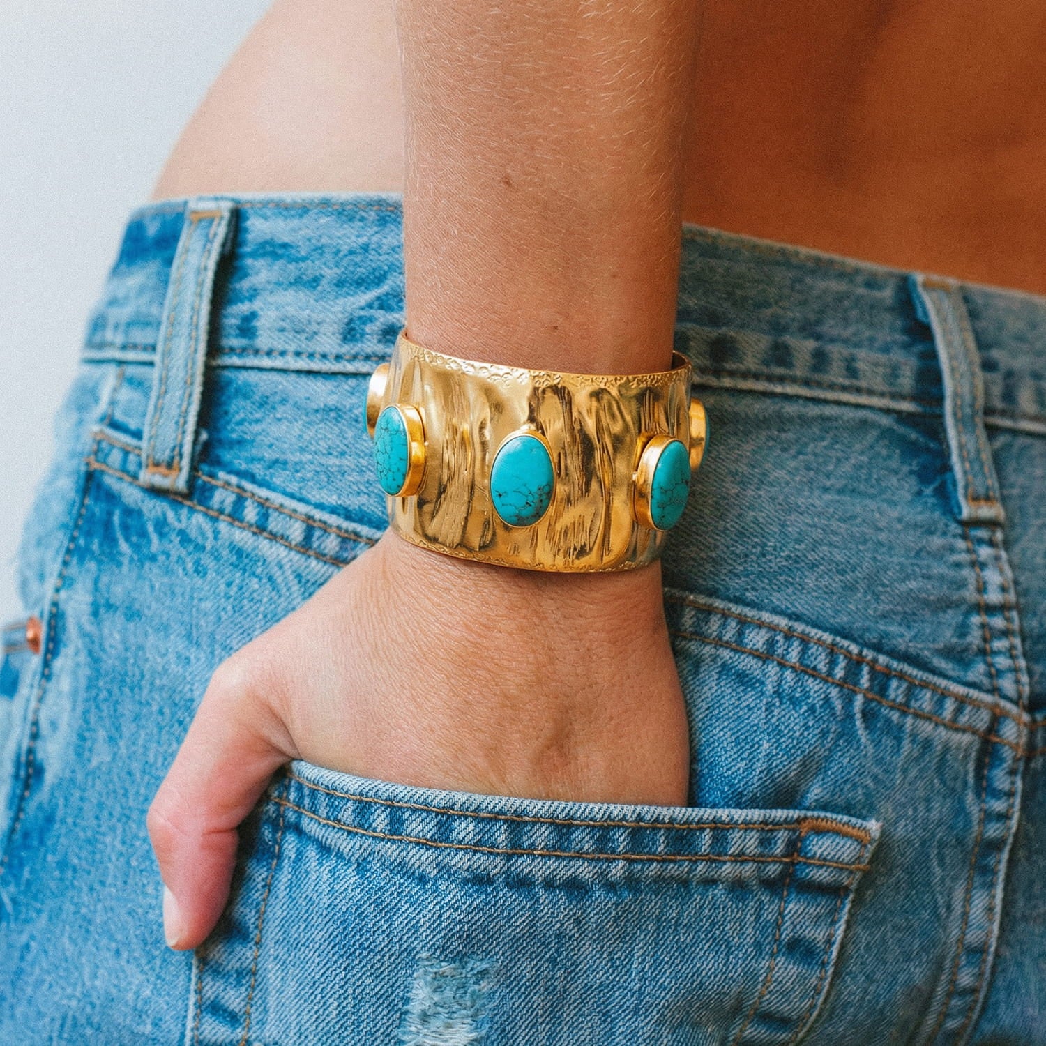 Riviera Large Turquoise Cuff