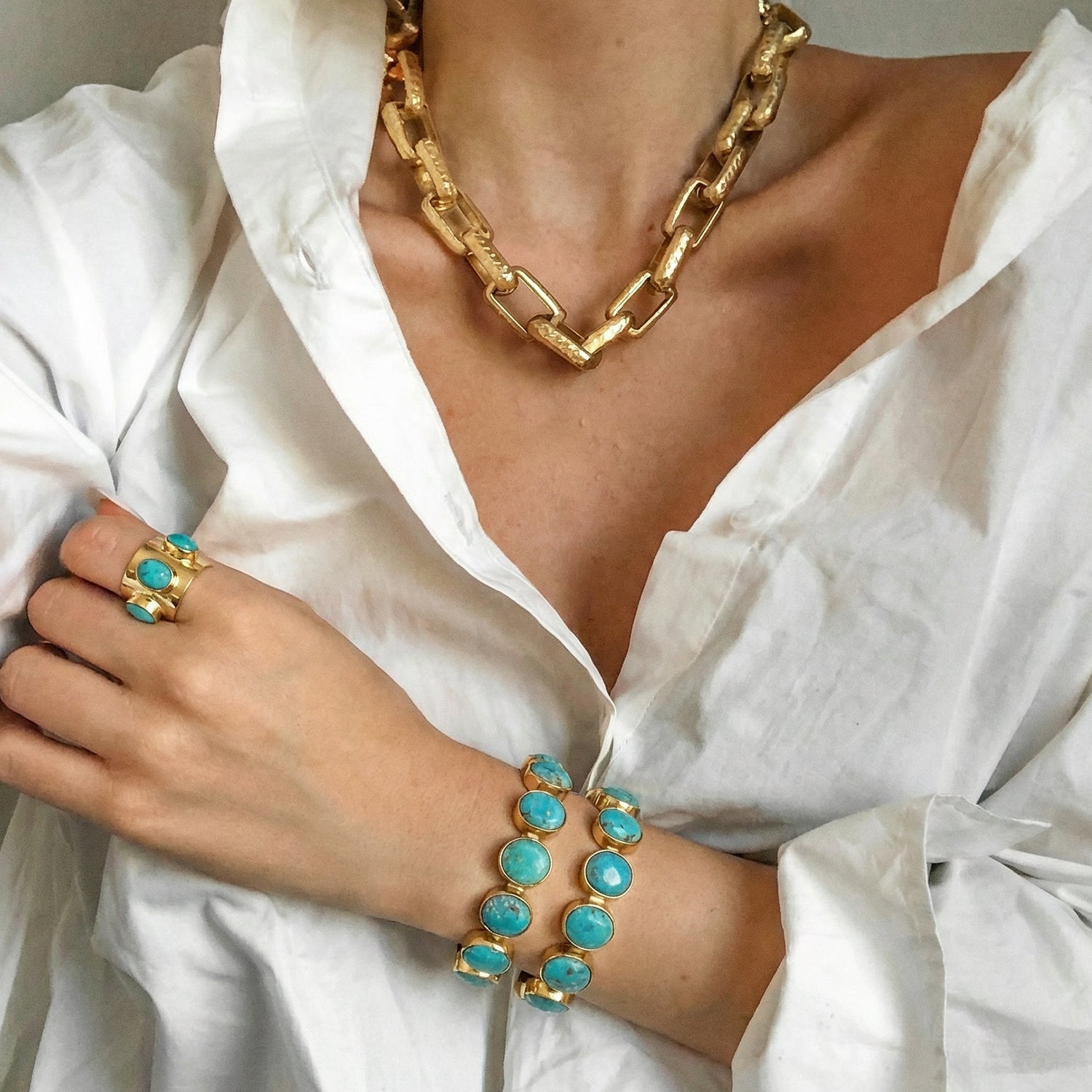 Riviera Turquoise Ring (adjustable)