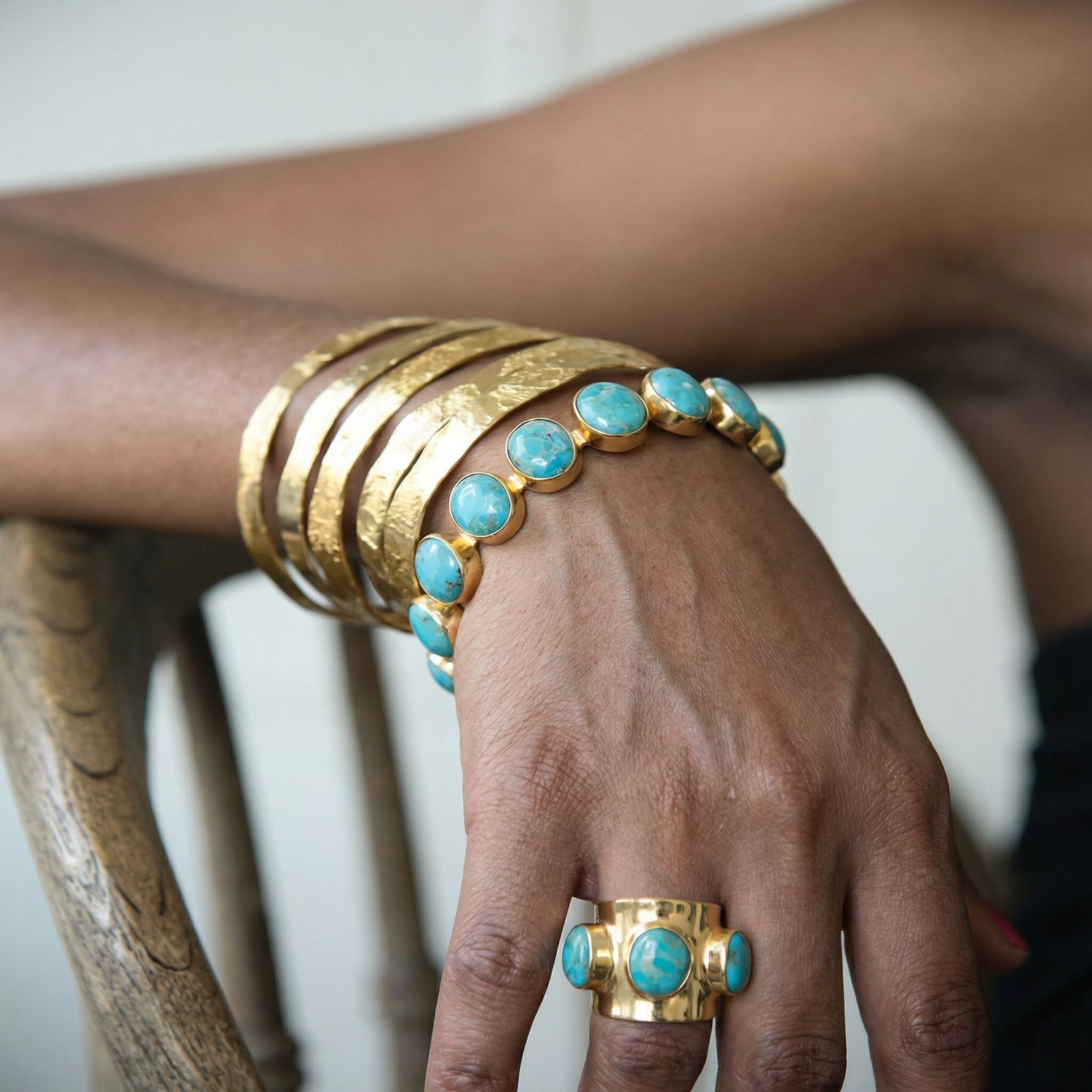 Riviera Turquoise Ring (adjustable)