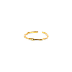 Bamboo Gold Stacking Ring (adjustable) - Amadeus