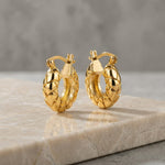 Bella Textured Hoop Earrings - Amadeus