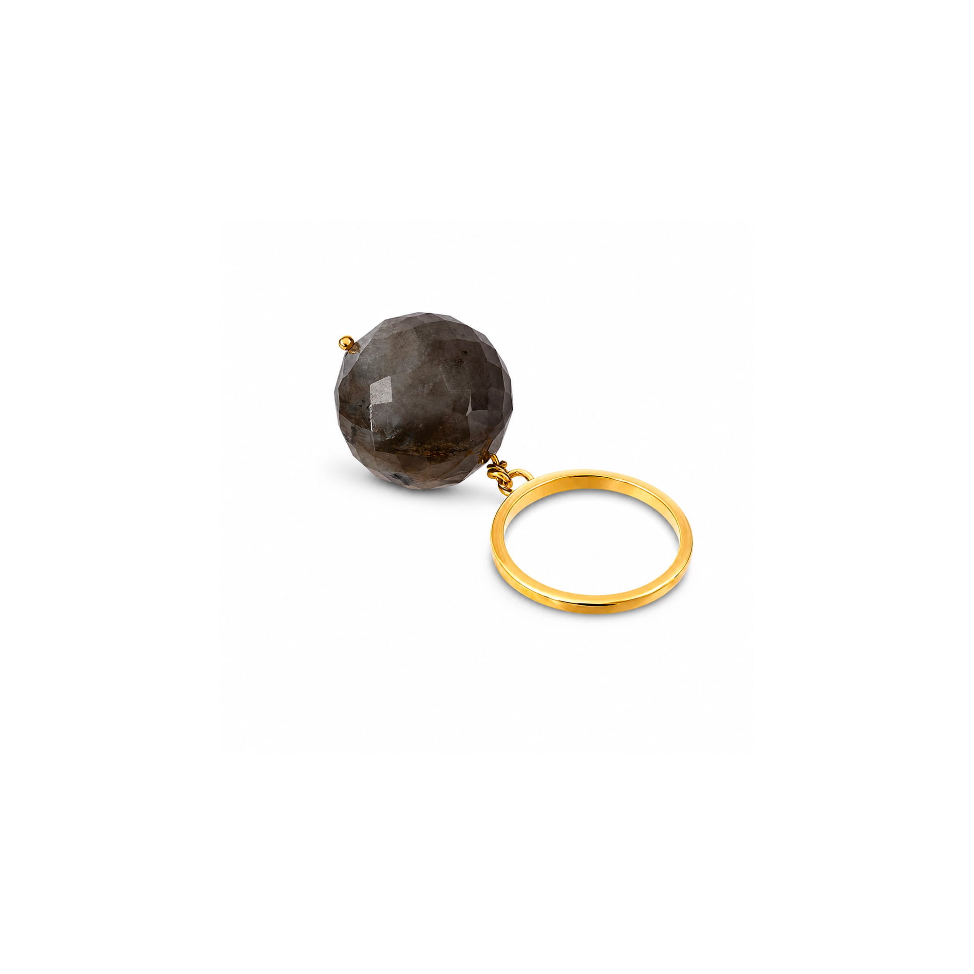 Amadeus Bubble Labradorite Gold Ring