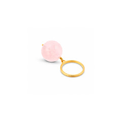 Amadeus Bubble Pink Quartz Gold Ring 