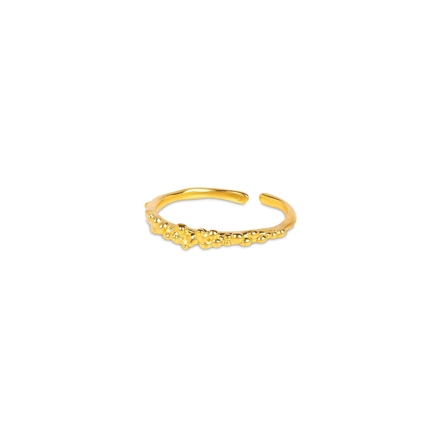 Caviar Gold Stacking Ring (adjustable) - Amadeus