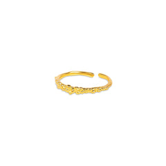 Caviar Gold Stacking Ring (adjustable) - Amadeus