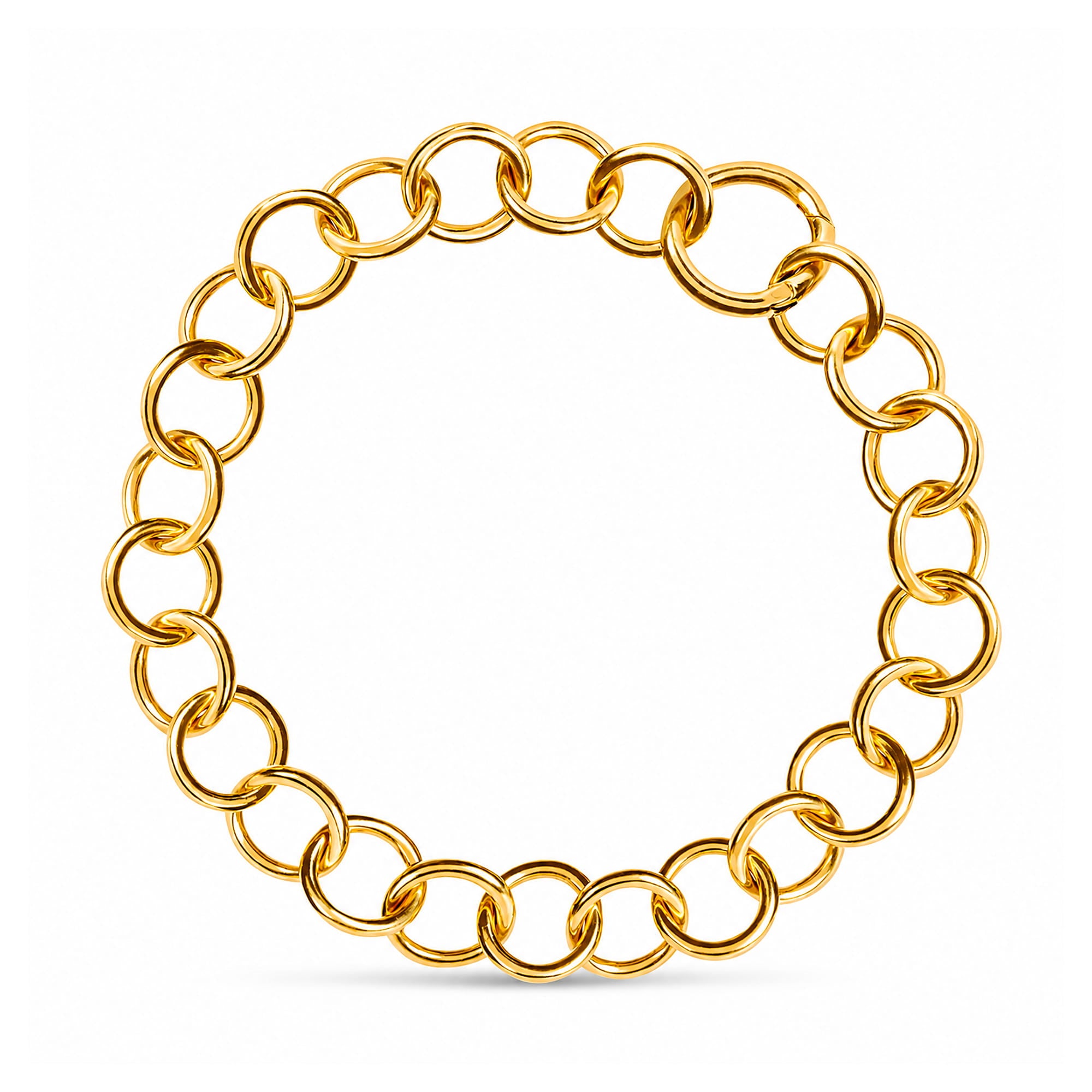 Daphne Thick Gold Chain Choker Necklace