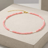 Ines Coral & Pearl Gemstone Necklace - Amadeus