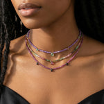 Ines Ruby and Tourmaline Gemstone Necklace - Amadeus