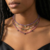 Ines Ruby and Tourmaline Gemstone Necklace - Amadeus