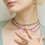 Ines Ruby and Tourmaline Gemstone Necklace - Amadeus