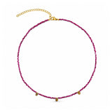 Amadeus Ines Ruby and Tourmaline Gemstone Necklace
