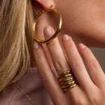 Lola Extra Large Gold Hoop Earrings - Amadeus