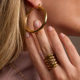 Lola Extra Large Gold Hoop Earrings - Amadeus