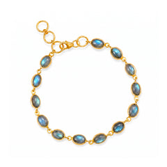 Amadeus Luna Labradorite Gold Chain Bracelet
