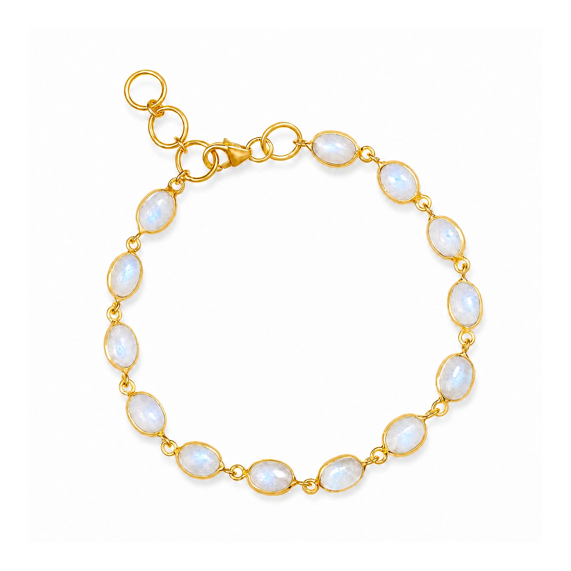 Amadeus Luna Moonstone Gold Chain Bracelet