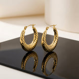 Lola Quilted Hoop Earrings - Amadeus