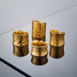 Nudo Gold Short Scratch Ring (adjustable) - Amadeus