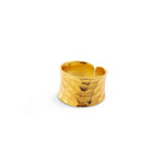 Nudo Gold Short Hammered Ring (adjustable) - Amadeus