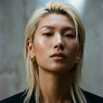 Oversized Textured Stud Earrings - Amadeus