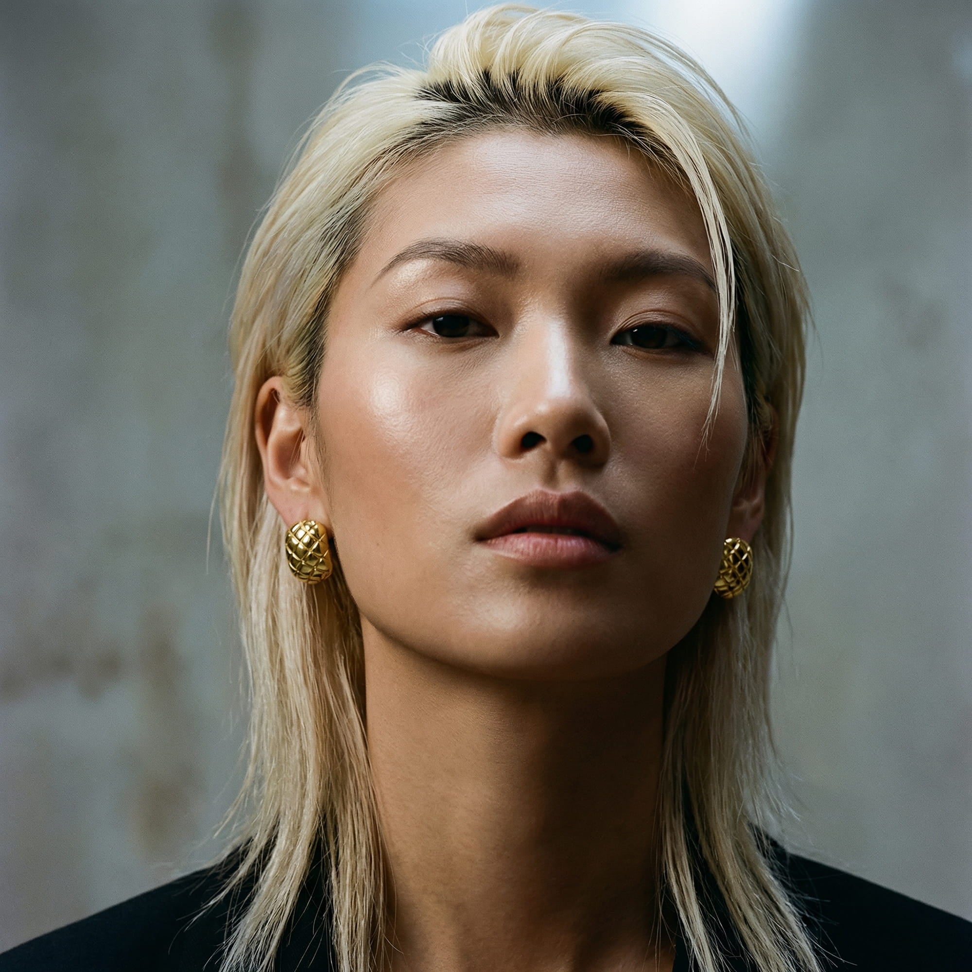 Oversized Textured Stud Earrings - Amadeus